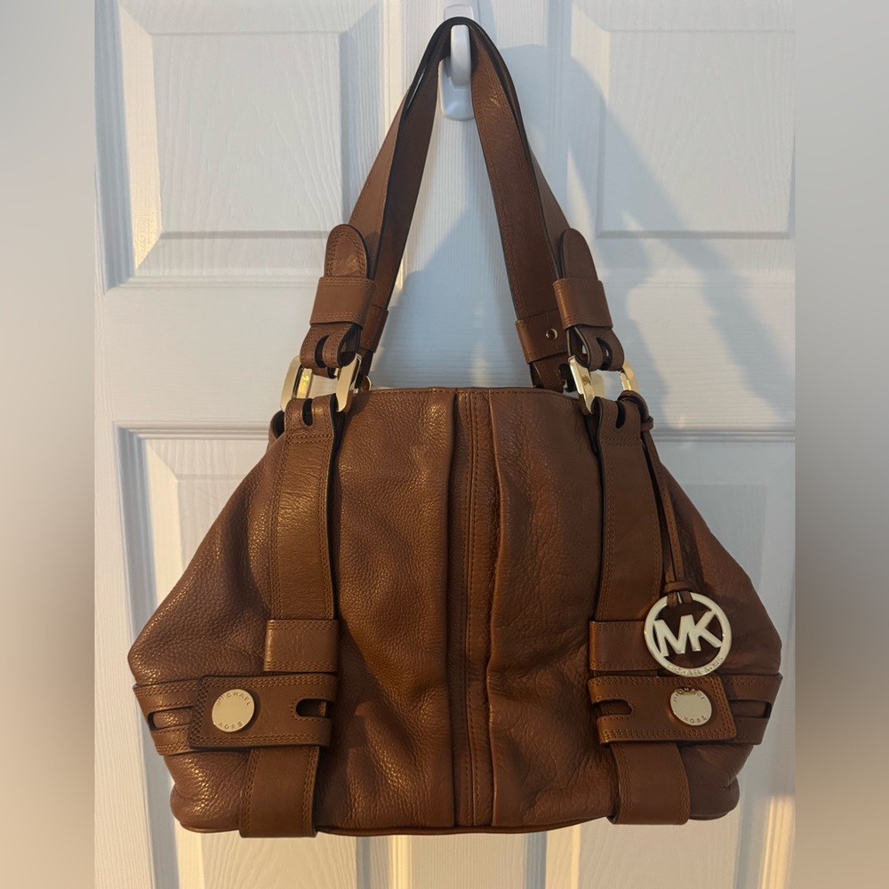 Michael Kors Tan Leather Shoulder Bag